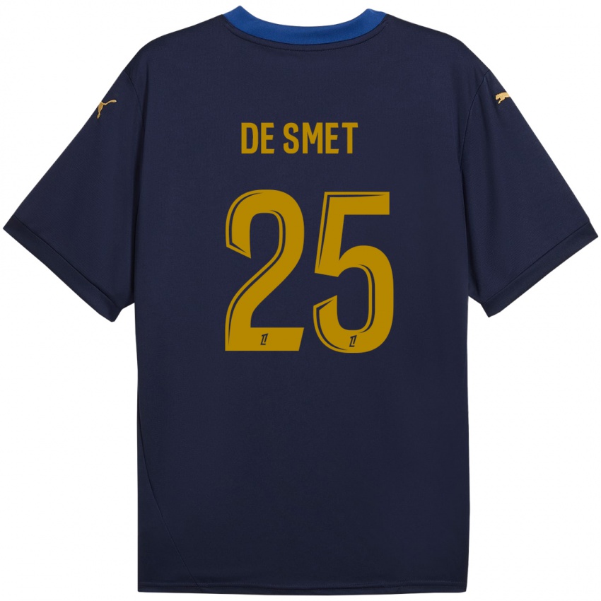 Homem Camisola Thibault De Smet #25 Ouro Da Marinha Alternativa 2024/25 Camisa