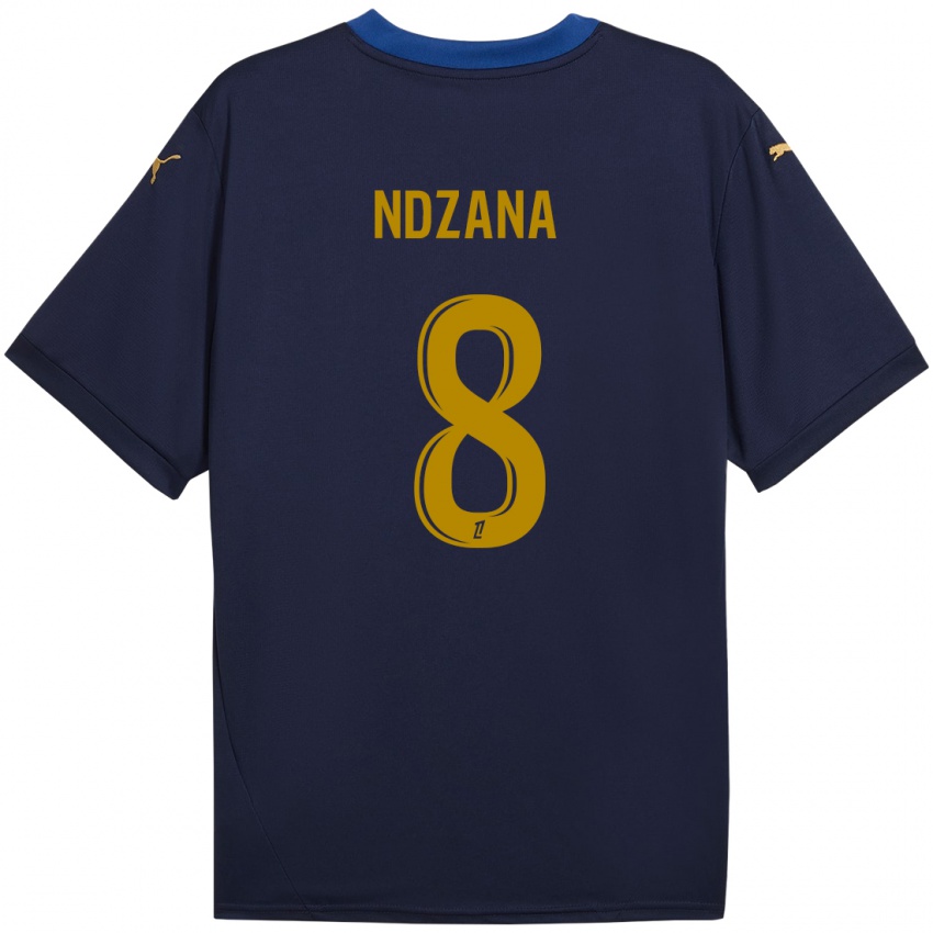 Homem Camisola Colette Ndzana Fegue #8 Ouro Da Marinha Alternativa 2024/25 Camisa