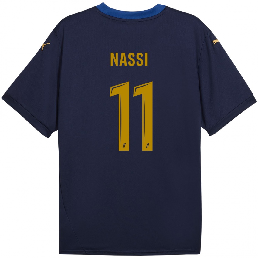 Homem Camisola Jade Nassi #11 Ouro Da Marinha Alternativa 2024/25 Camisa