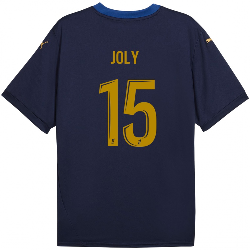 Homem Camisola Lou-Ann Joly #15 Ouro Da Marinha Alternativa 2024/25 Camisa