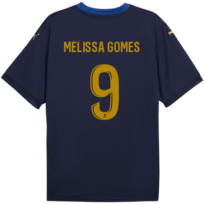 Homem Camisola Melissa Ferreira Gomes #9 Ouro Da Marinha Alternativa 2024/25 Camisa