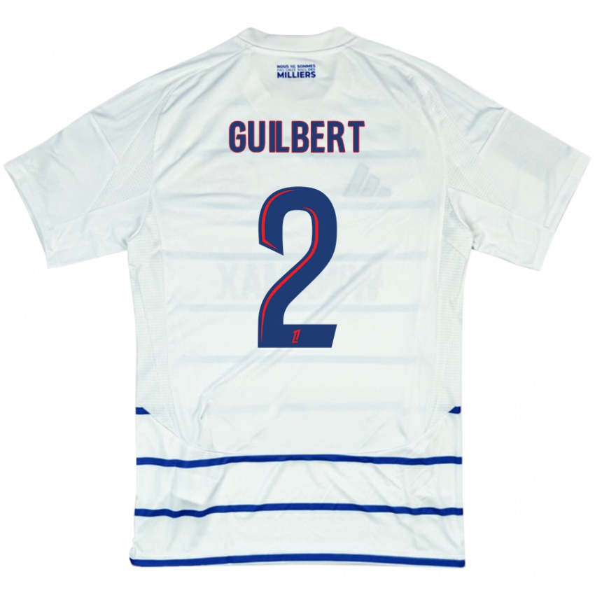 Homem Camisola Frédéric Guilbert #2 Azul Branco Alternativa 2024/25 Camisa