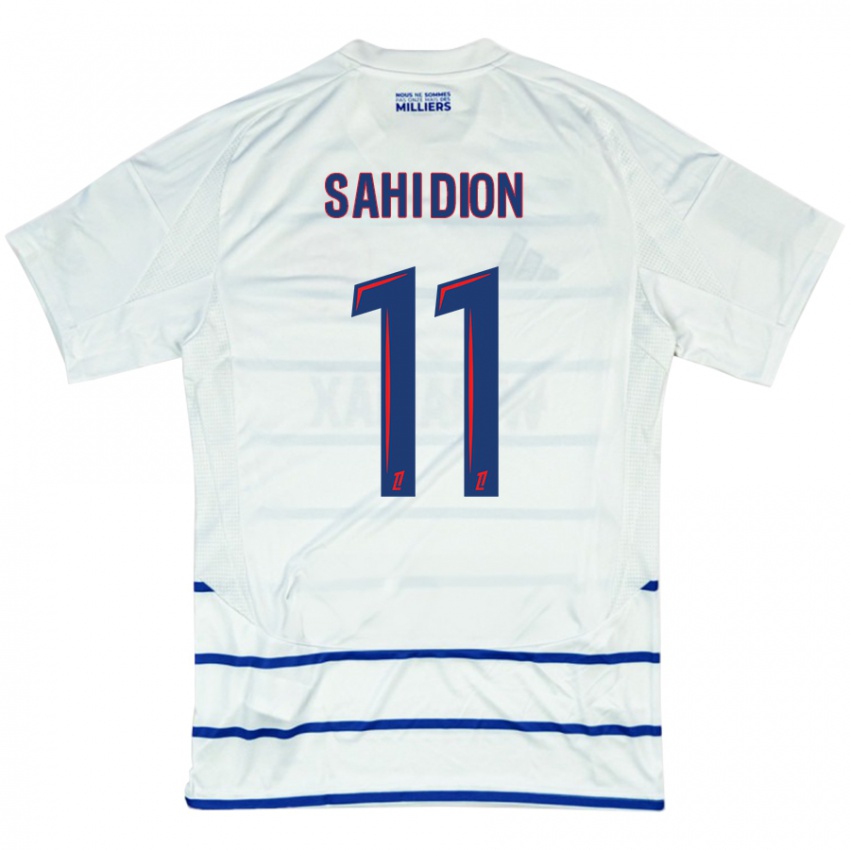 Homem Camisola Moïse Sahi Dion #11 Azul Branco Alternativa 2024/25 Camisa