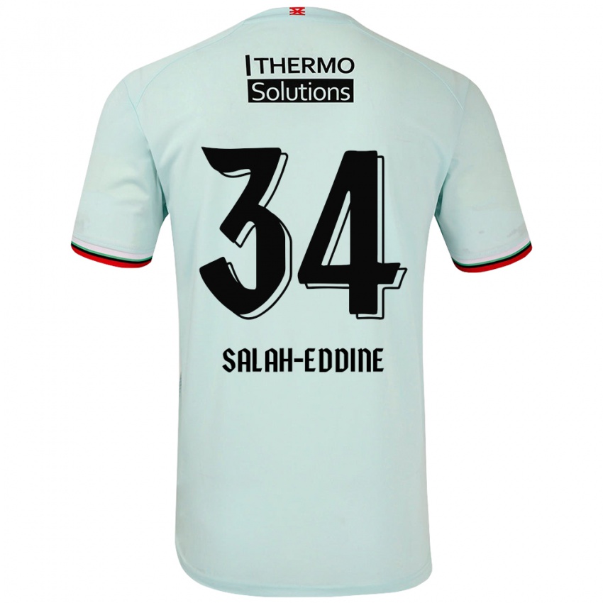 Homem Camisola Anass Salah-Eddine #34 Verde Claro Alternativa 2024/25 Camisa