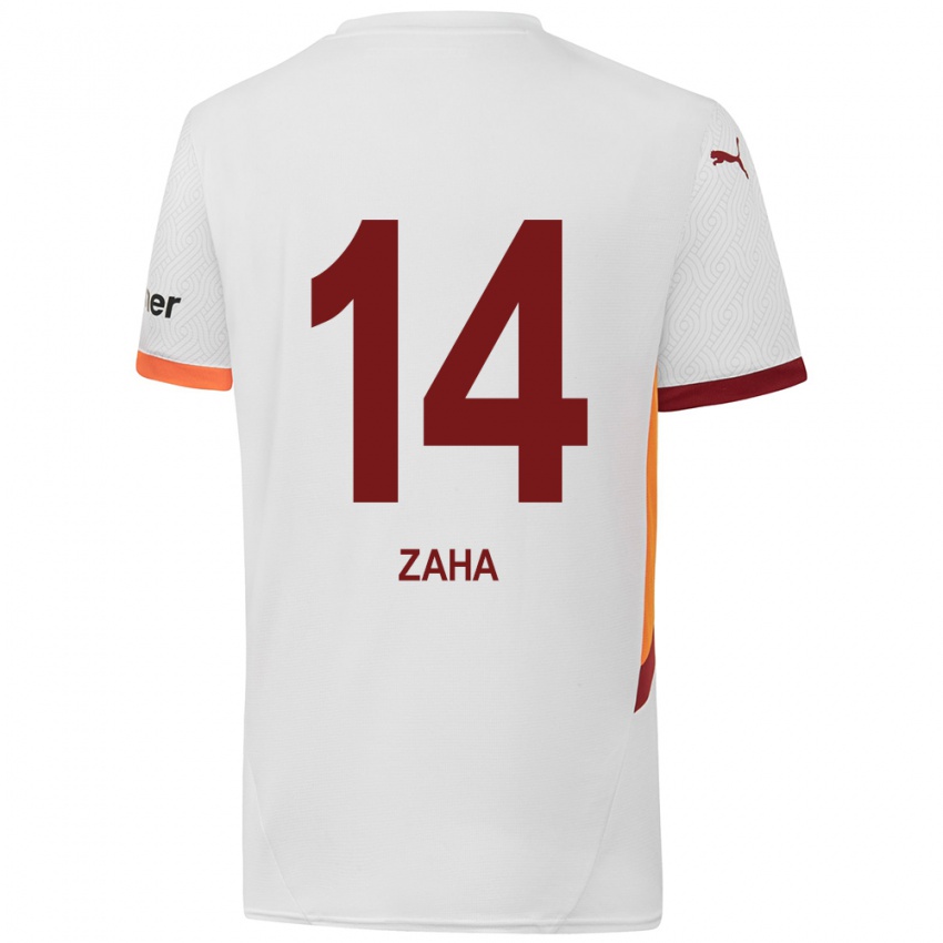 Homem Camisola Wilfried Zaha #14 Branco Amarelo Vermelho Alternativa 2024/25 Camisa