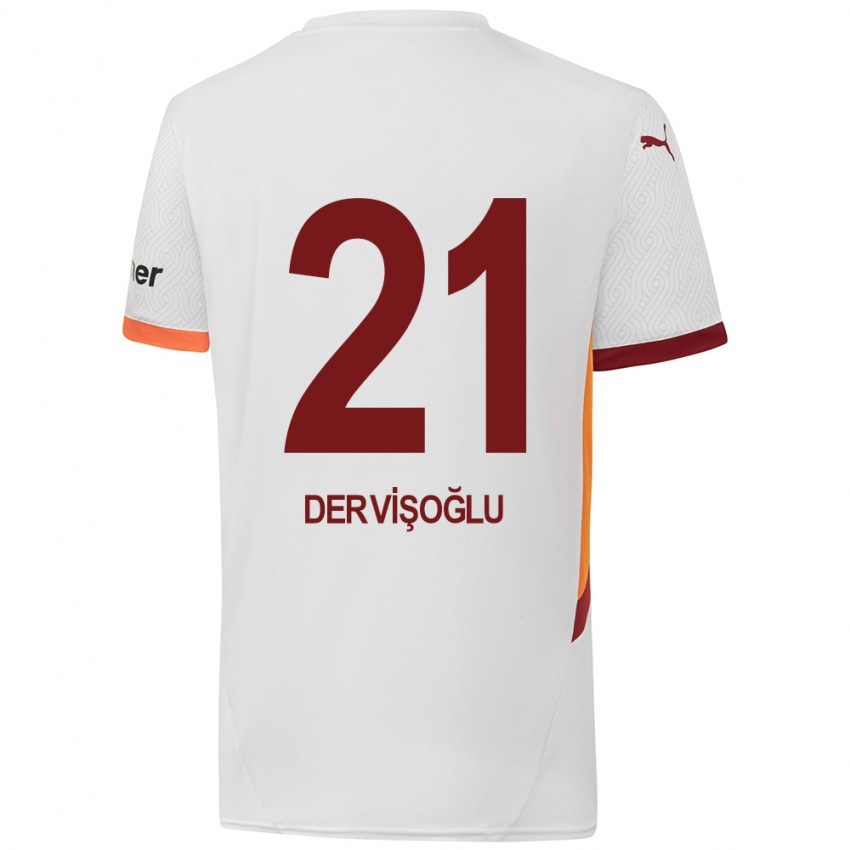 Homem Camisola Halil Dervişoğlu #21 Branco Amarelo Vermelho Alternativa 2024/25 Camisa