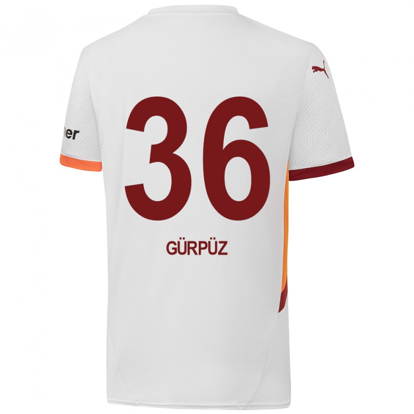 Homem Camisola Gökdeniz Gürpüz #36 Branco Amarelo Vermelho Alternativa 2024/25 Camisa