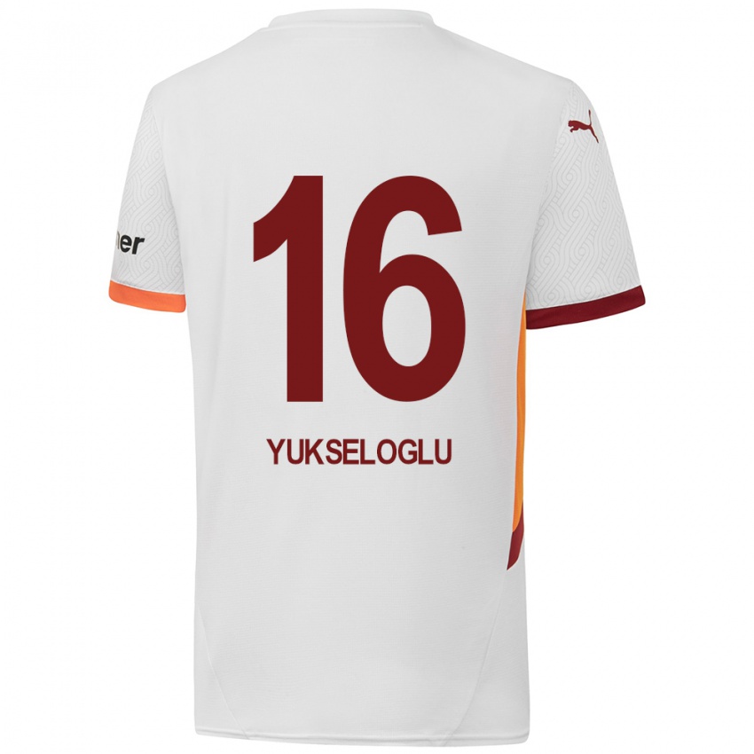 Homem Camisola Ayaz Yükseloğlu #16 Branco Amarelo Vermelho Alternativa 2024/25 Camisa