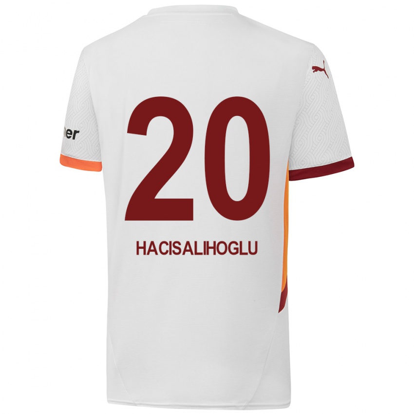 Homem Camisola Arda Hacisalihoglu #20 Branco Amarelo Vermelho Alternativa 2024/25 Camisa