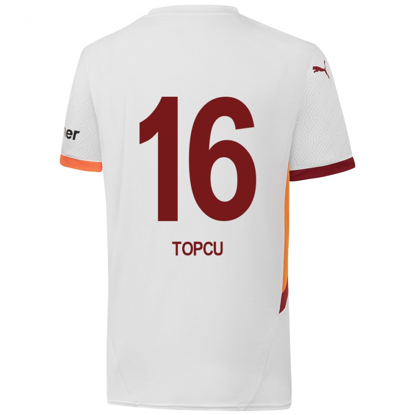 Homem Camisola Ebru Topçu #16 Branco Amarelo Vermelho Alternativa 2024/25 Camisa