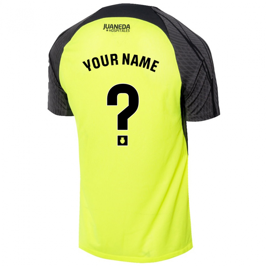 Homem Camisola Seu Nome #0 Verde Fluorescente Preto Alternativa 2024/25 Camisa