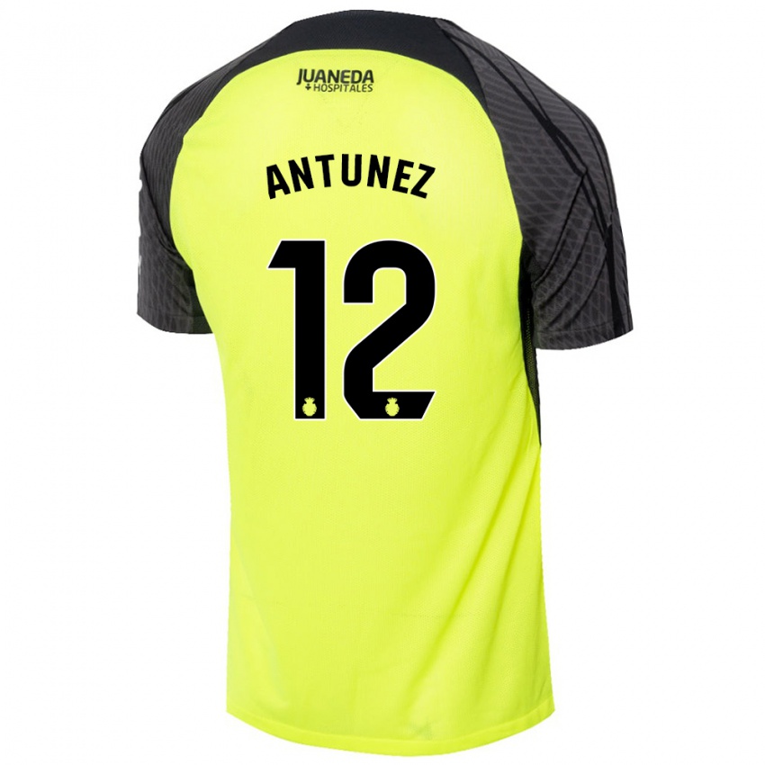 Homem Camisola Yahir Antúnez #12 Verde Fluorescente Preto Alternativa 2024/25 Camisa