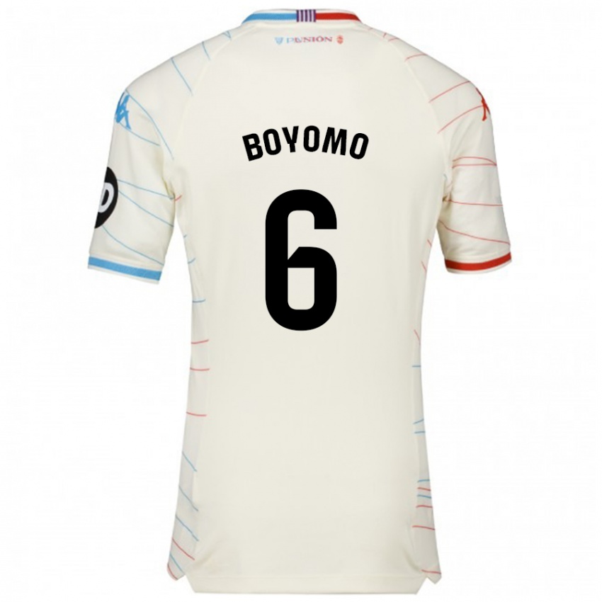 Homem Camisola Enzo Boyomo #6 Azul Vermelho Branco Alternativa 2024/25 Camisa