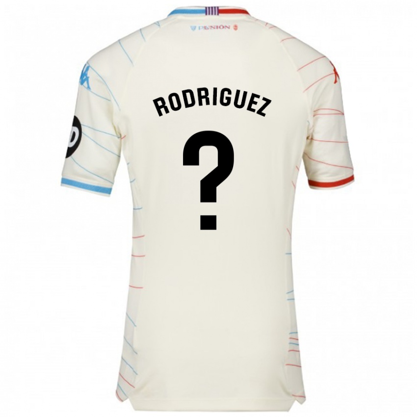 Homem Camisola Gabriel Rodríguez #0 Azul Vermelho Branco Alternativa 2024/25 Camisa