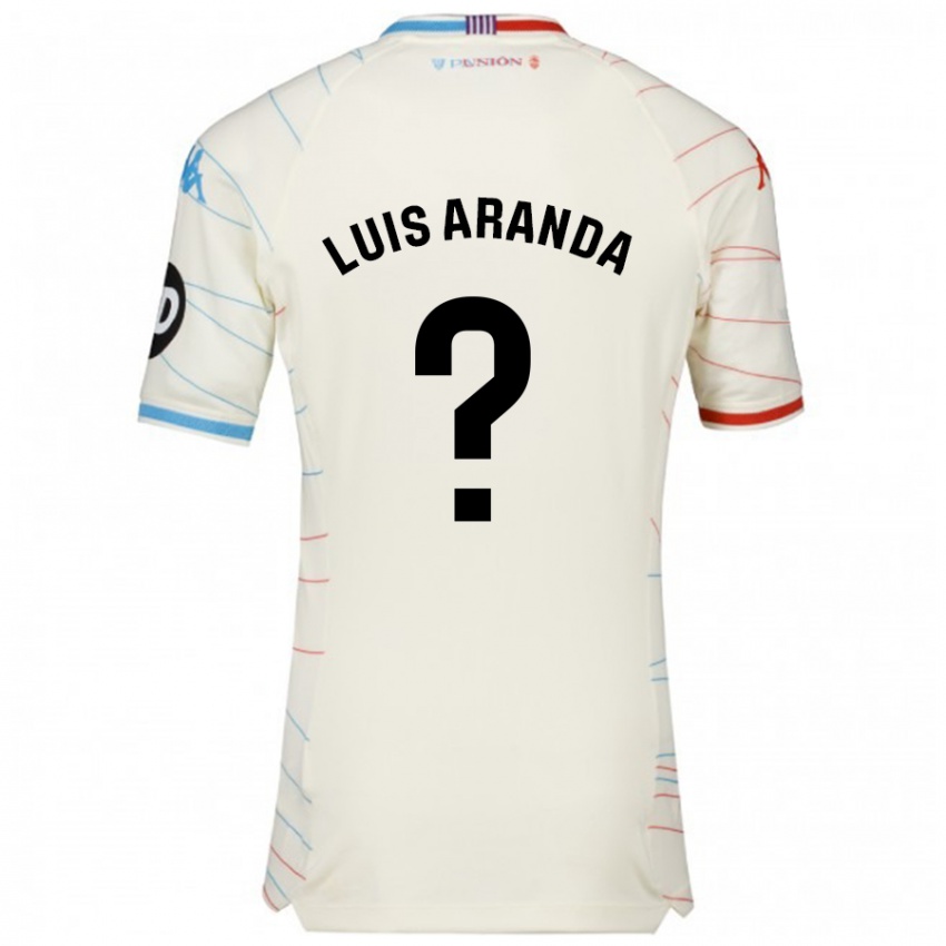 Homem Camisola José Luis Aranda #0 Azul Vermelho Branco Alternativa 2024/25 Camisa