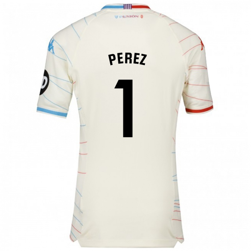 Homem Camisola Fer Pérez #1 Azul Vermelho Branco Alternativa 2024/25 Camisa