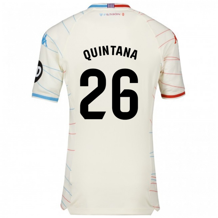 Homem Camisola Alberto Quintana #26 Azul Vermelho Branco Alternativa 2024/25 Camisa