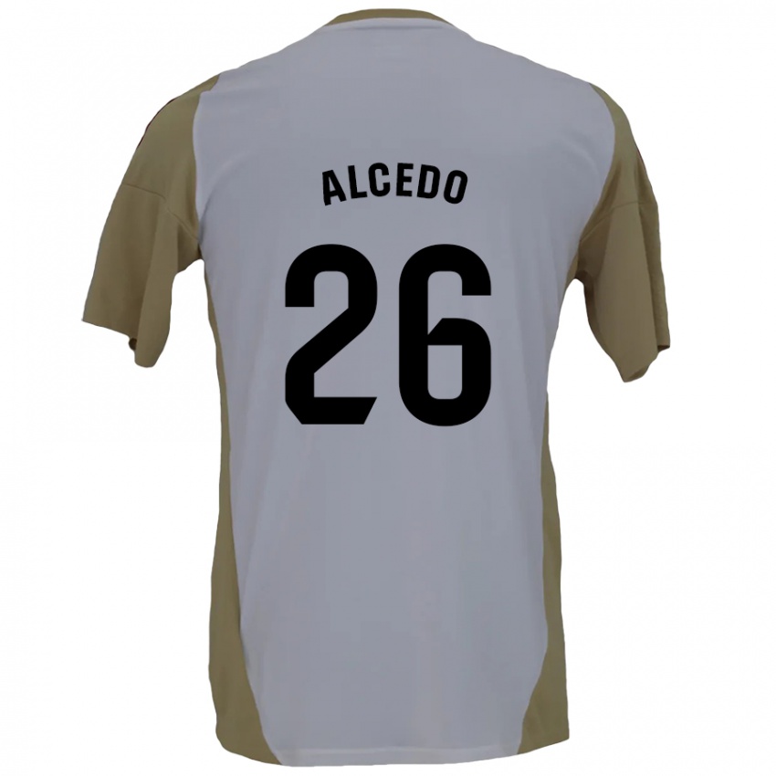 Homem Camisola Juan María Alcedo #26 Branco Brown Alternativa 2024/25 Camisa