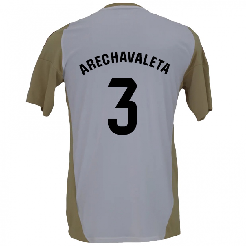 Homem Camisola Jorge Arechavaleta #3 Branco Brown Alternativa 2024/25 Camisa