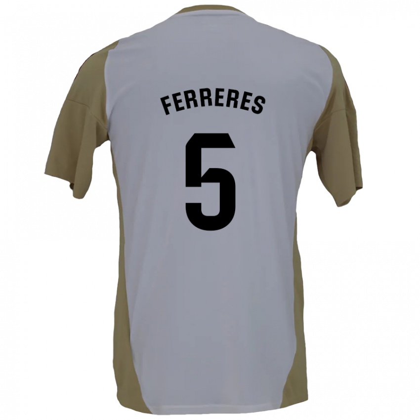 Homem Camisola Manolo Ferreres #5 Branco Brown Alternativa 2024/25 Camisa