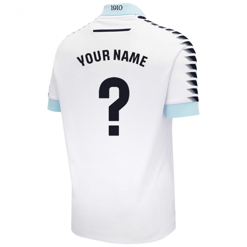 Homem Camisola Seu Nome #0 Azul Branco Alternativa 2024/25 Camisa