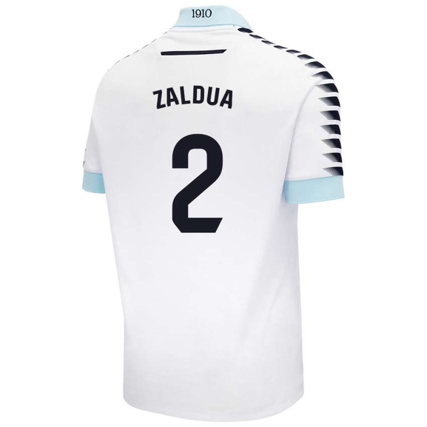 Homem Camisola Joseba Zaldua #2 Azul Branco Alternativa 2024/25 Camisa