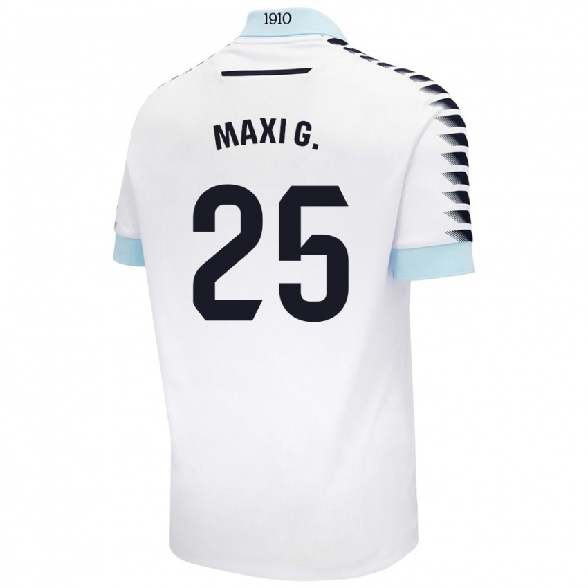 Homem Camisola Maxi Gómez #25 Azul Branco Alternativa 2024/25 Camisa