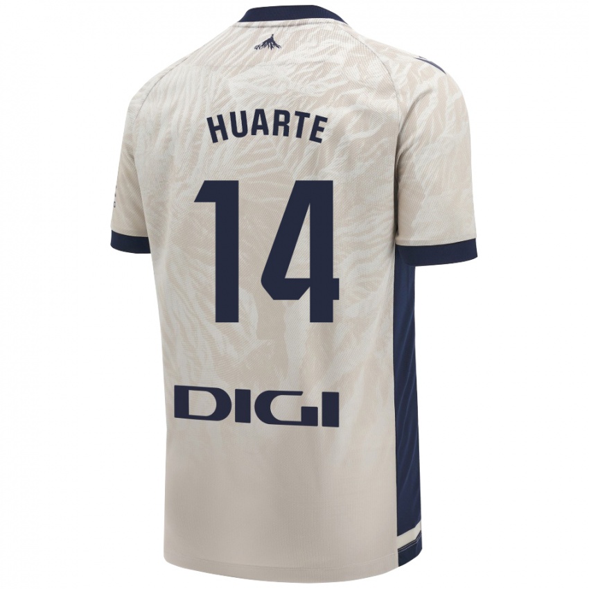 Homem Camisola Xabi Huarte #14 Cinza Leve Alternativa 2024/25 Camisa