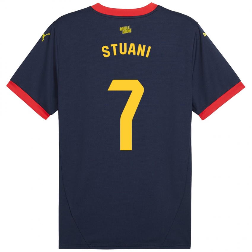 Homem Camisola Cristhian Stuani #7 Vermelho Marinho Alternativa 2024/25 Camisa