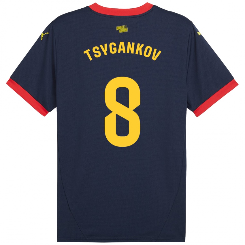 Homem Camisola Viktor Tsygankov #8 Vermelho Marinho Alternativa 2024/25 Camisa