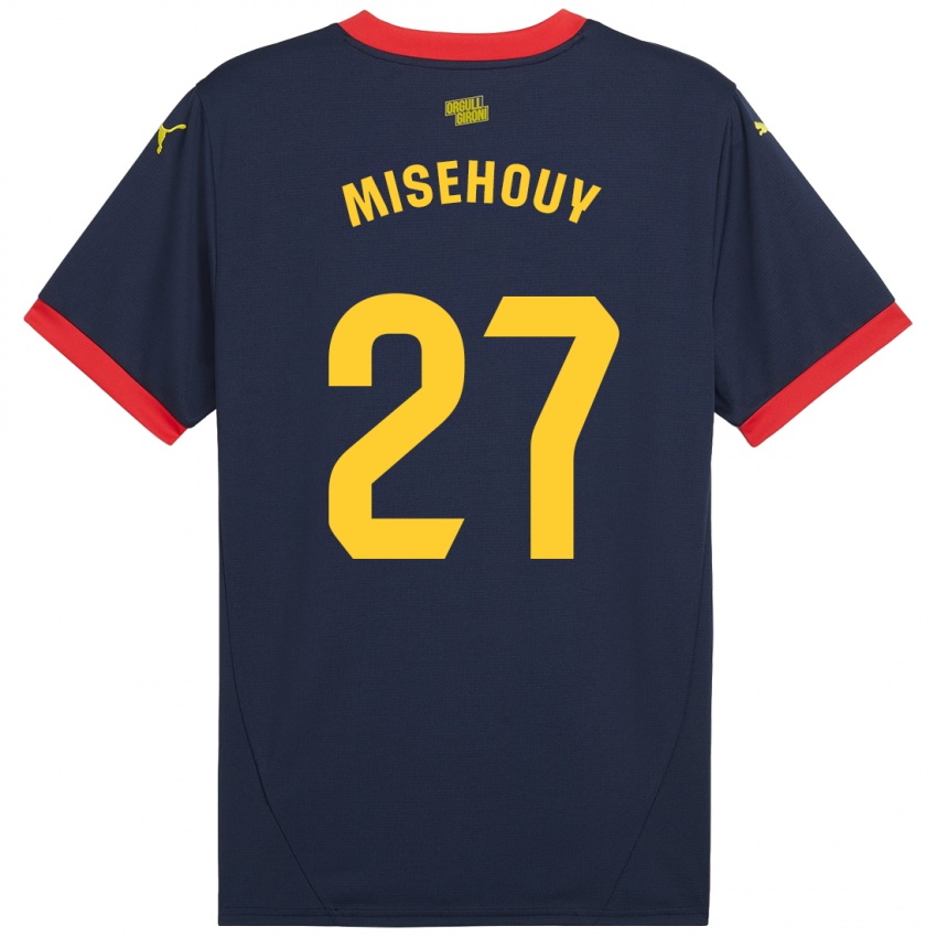 Homem Camisola Gabriel Misehouy #27 Vermelho Marinho Alternativa 2024/25 Camisa