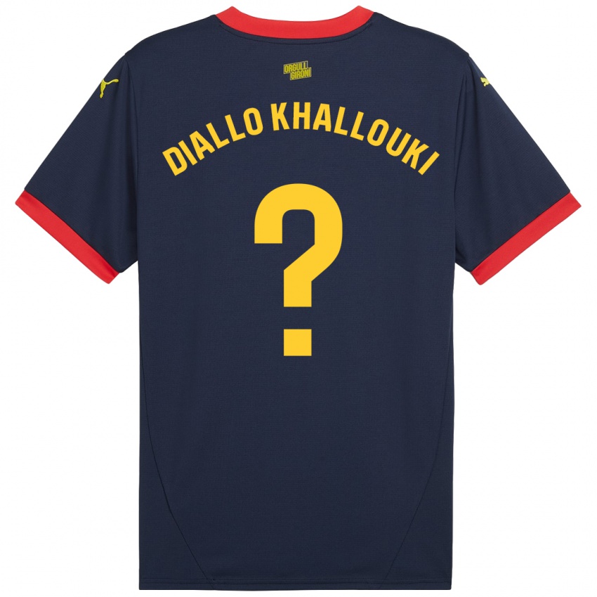 Homem Camisola Siaka Diallo Khallouki #0 Vermelho Marinho Alternativa 2024/25 Camisa