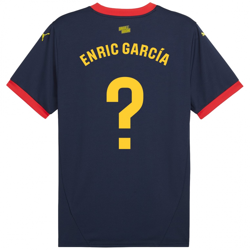 Homem Camisola Enric García #0 Vermelho Marinho Alternativa 2024/25 Camisa