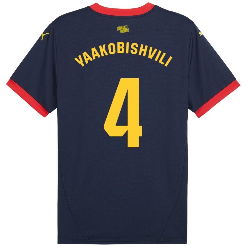 Homem Camisola Antal Yaakobishvili #4 Vermelho Marinho Alternativa 2024/25 Camisa