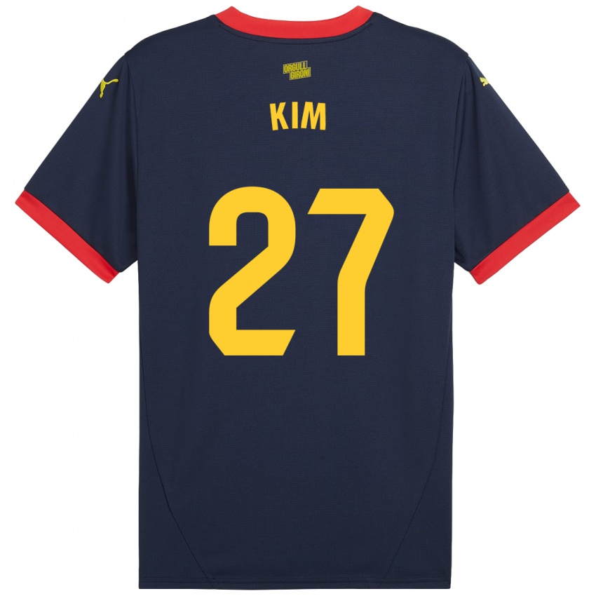 Homem Camisola Min-Su Kim #27 Vermelho Marinho Alternativa 2024/25 Camisa