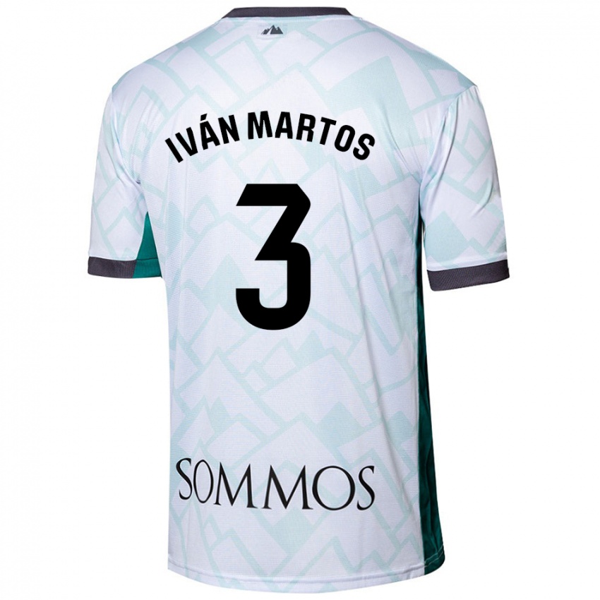 Homem Camisola Iván Martos #3 Verde Branco Alternativa 2024/25 Camisa