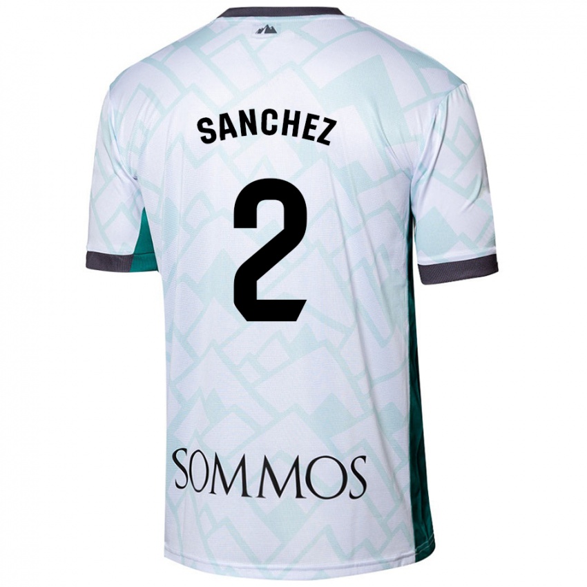 Homem Camisola Paz Sánchez #2 Verde Branco Alternativa 2024/25 Camisa