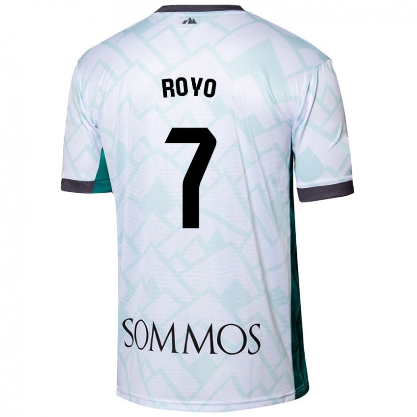 Homem Camisola Laura Royo #7 Verde Branco Alternativa 2024/25 Camisa