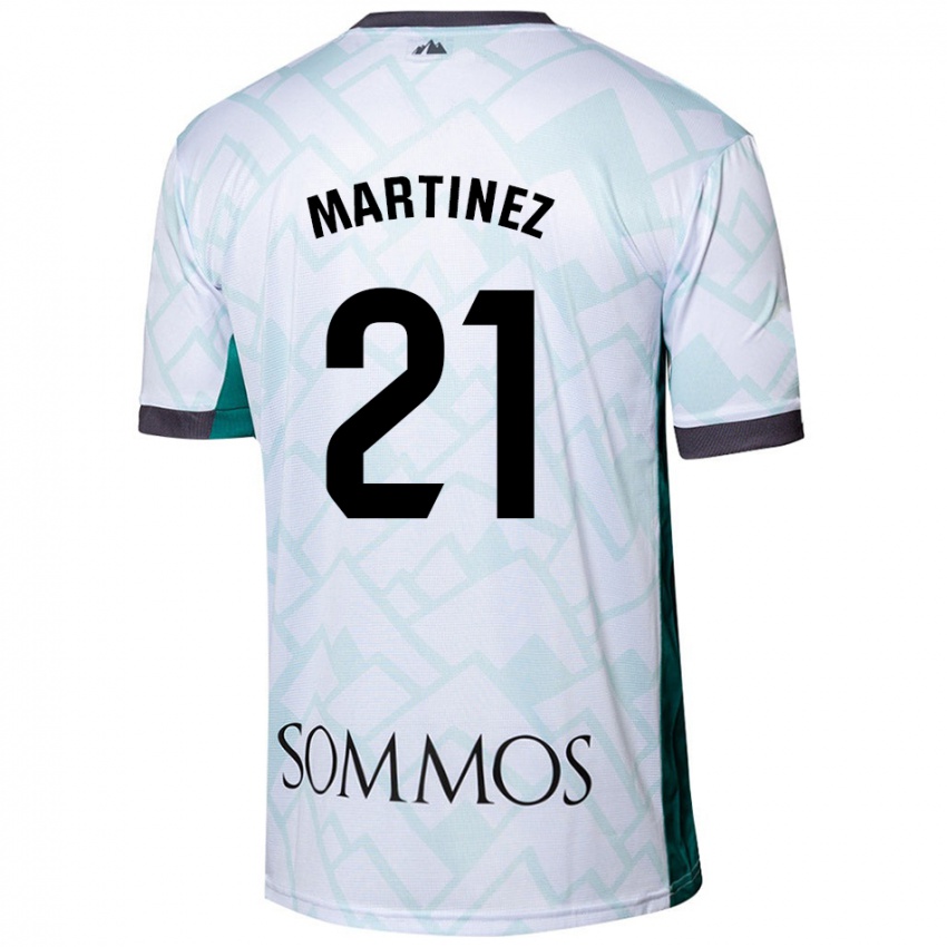 Homem Camisola Alejandra Martínez #21 Verde Branco Alternativa 2024/25 Camisa