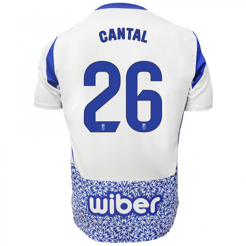 Homem Camisola Paco Cantal #26 Azul Branco Alternativa 2024/25 Camisa