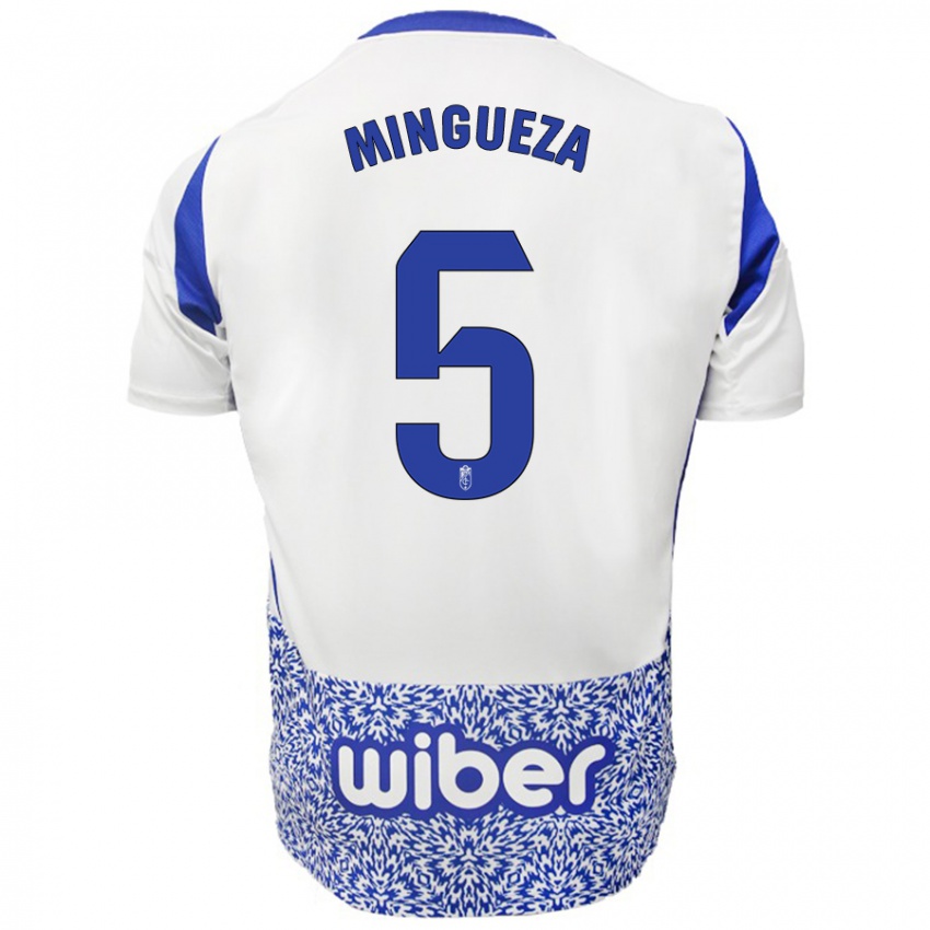 Homem Camisola Ariadna Mingueza #5 Azul Branco Alternativa 2024/25 Camisa