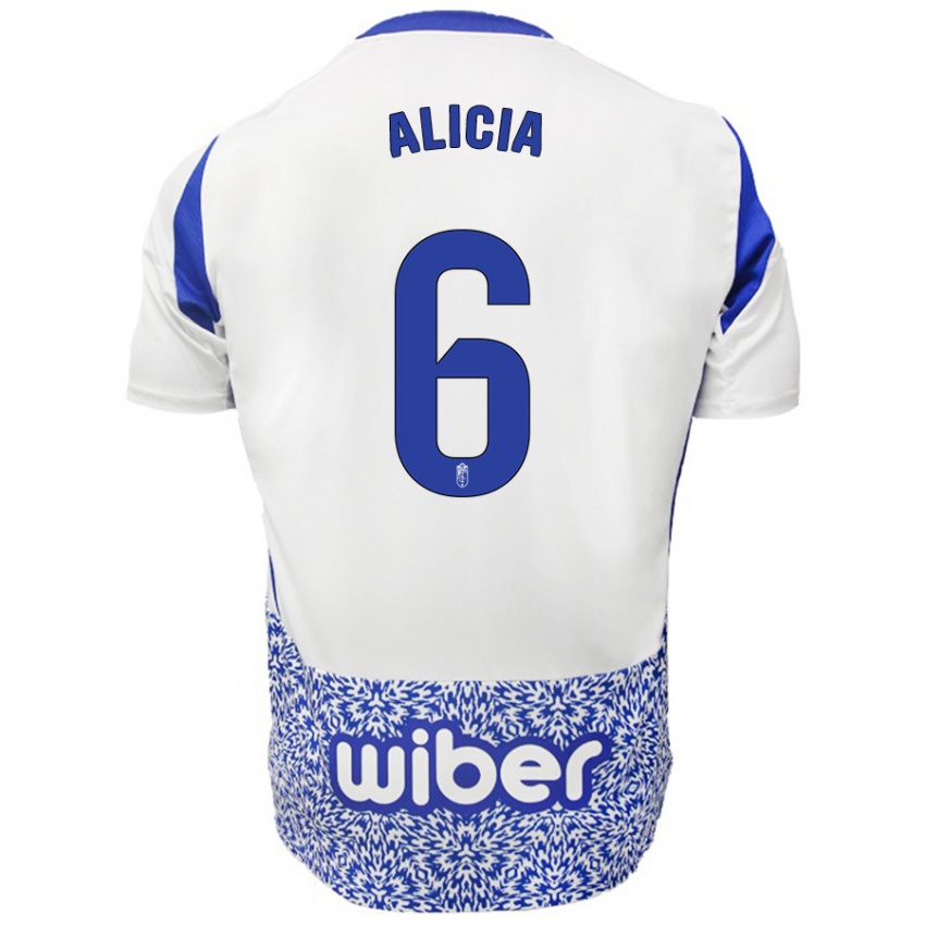 Homem Camisola Alicia #6 Azul Branco Alternativa 2024/25 Camisa