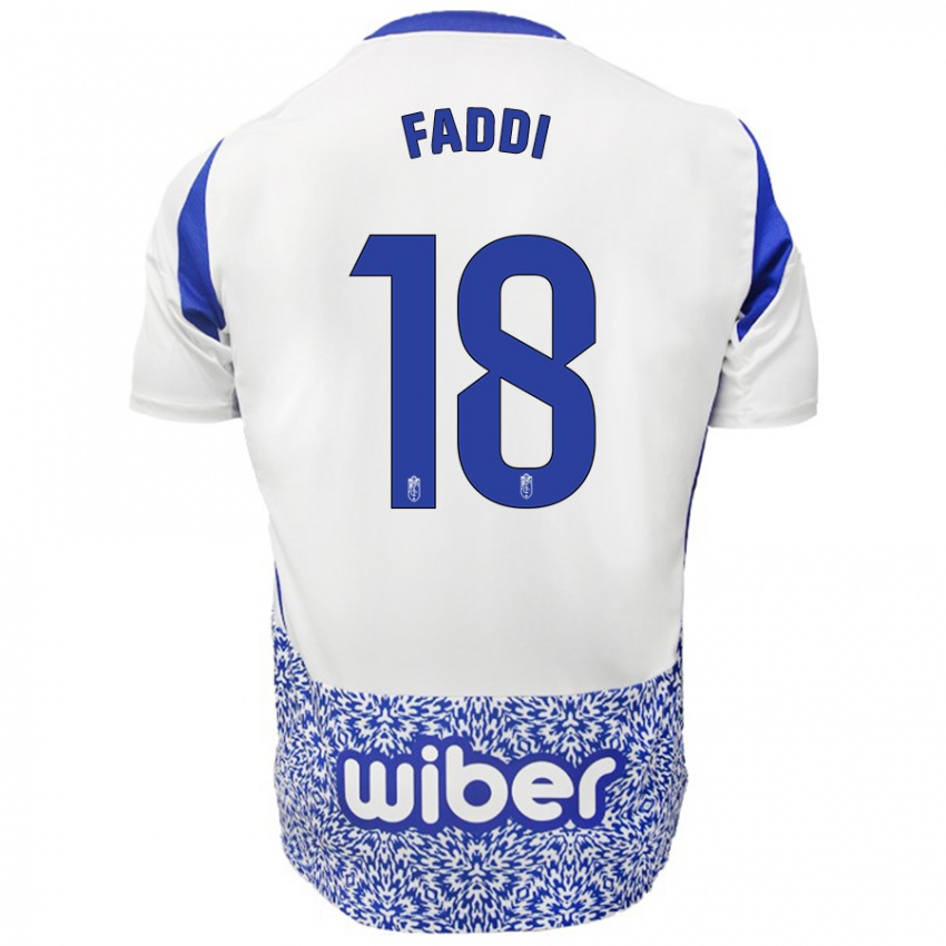 Homem Camisola Inés Faddi #18 Azul Branco Alternativa 2024/25 Camisa