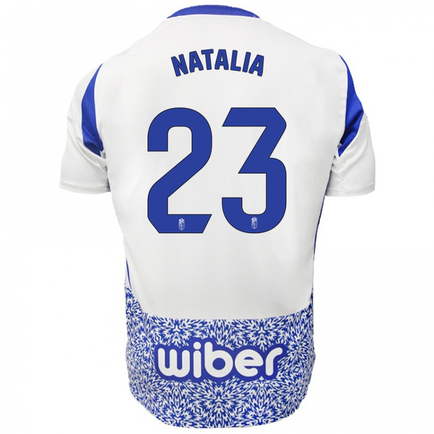 Homem Camisola Natalia #23 Azul Branco Alternativa 2024/25 Camisa