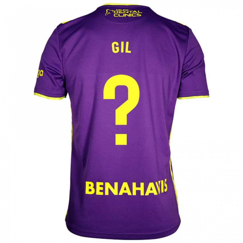 Homem Camisola José Gil #0 Amarelo Roxo Alternativa 2024/25 Camisa