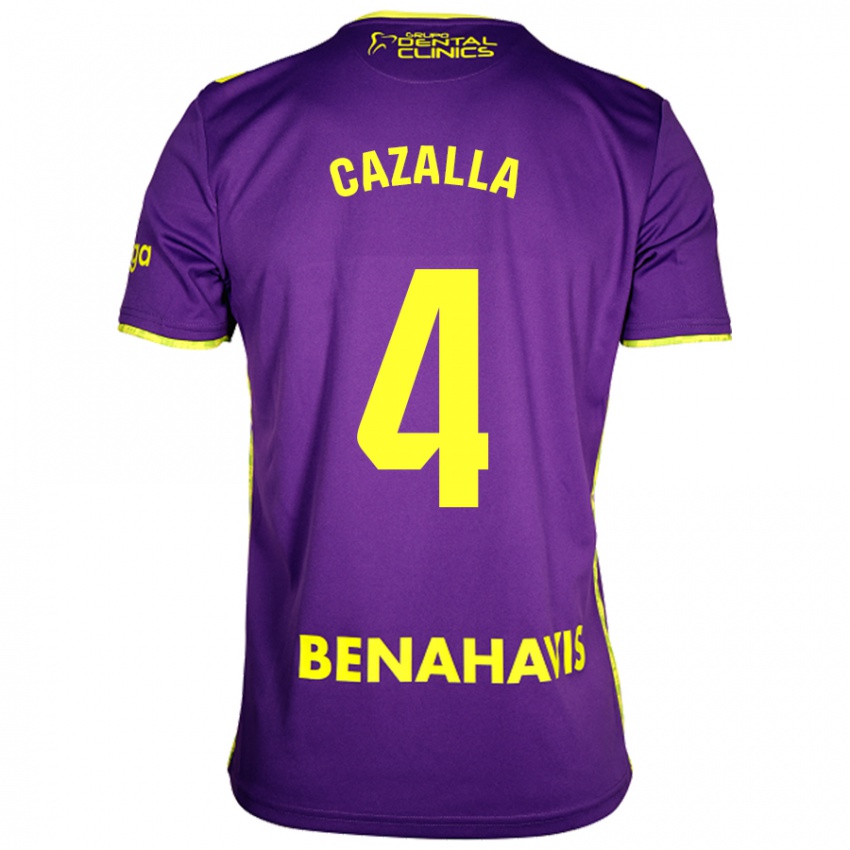 Homem Camisola Marta Cazalla #4 Amarelo Roxo Alternativa 2024/25 Camisa