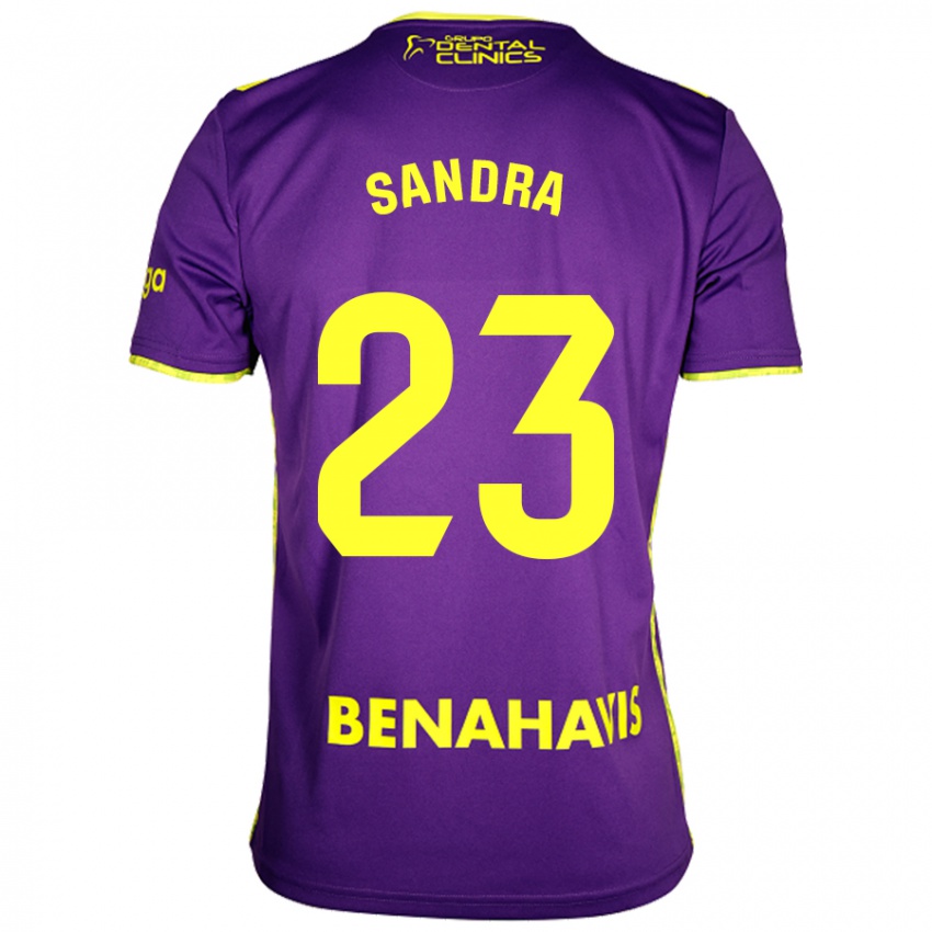 Homem Camisola Sandra #23 Amarelo Roxo Alternativa 2024/25 Camisa