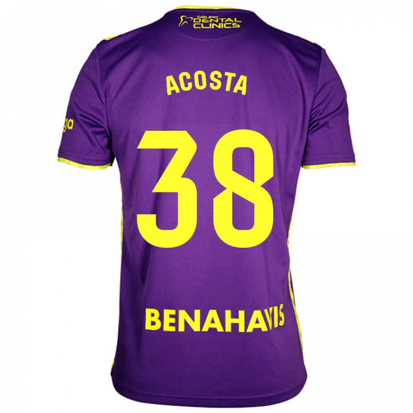 Homem Camisola Judith Acosta #38 Amarelo Roxo Alternativa 2024/25 Camisa