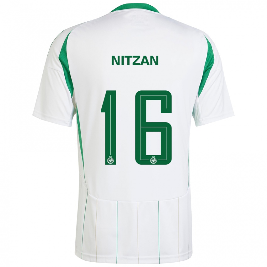 Homem Camisola Itamar Nitzan #16 Verde Branco Alternativa 2024/25 Camisa