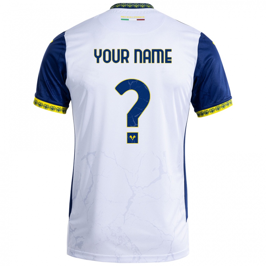 Homem Camisola Seu Nome #0 Azul Branco Alternativa 2024/25 Camisa